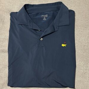 Masters Dark Blue Polo with Yellow Logo